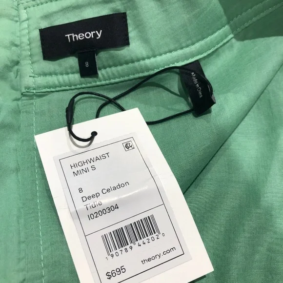 Theory High Waist Mini Suede Skirt - Picture 4 of 6